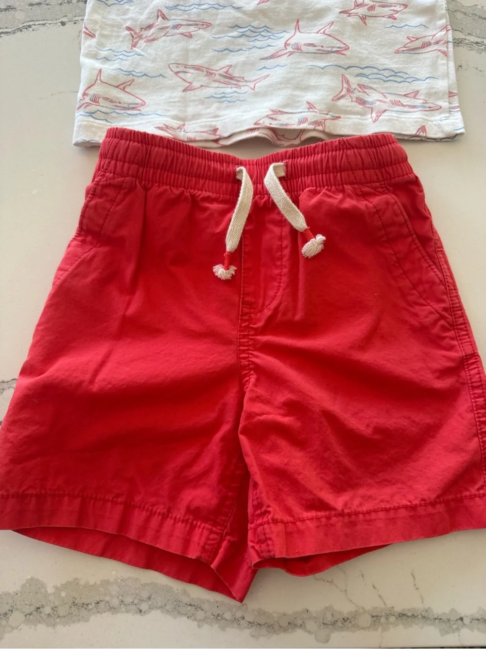 GAP Toddler Coral Red Elastic Waist Shorts